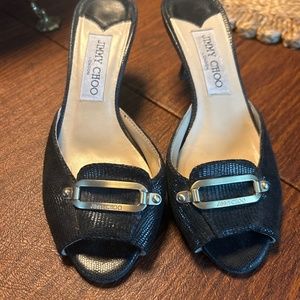 Jimmy Choo Black Kitten Heels